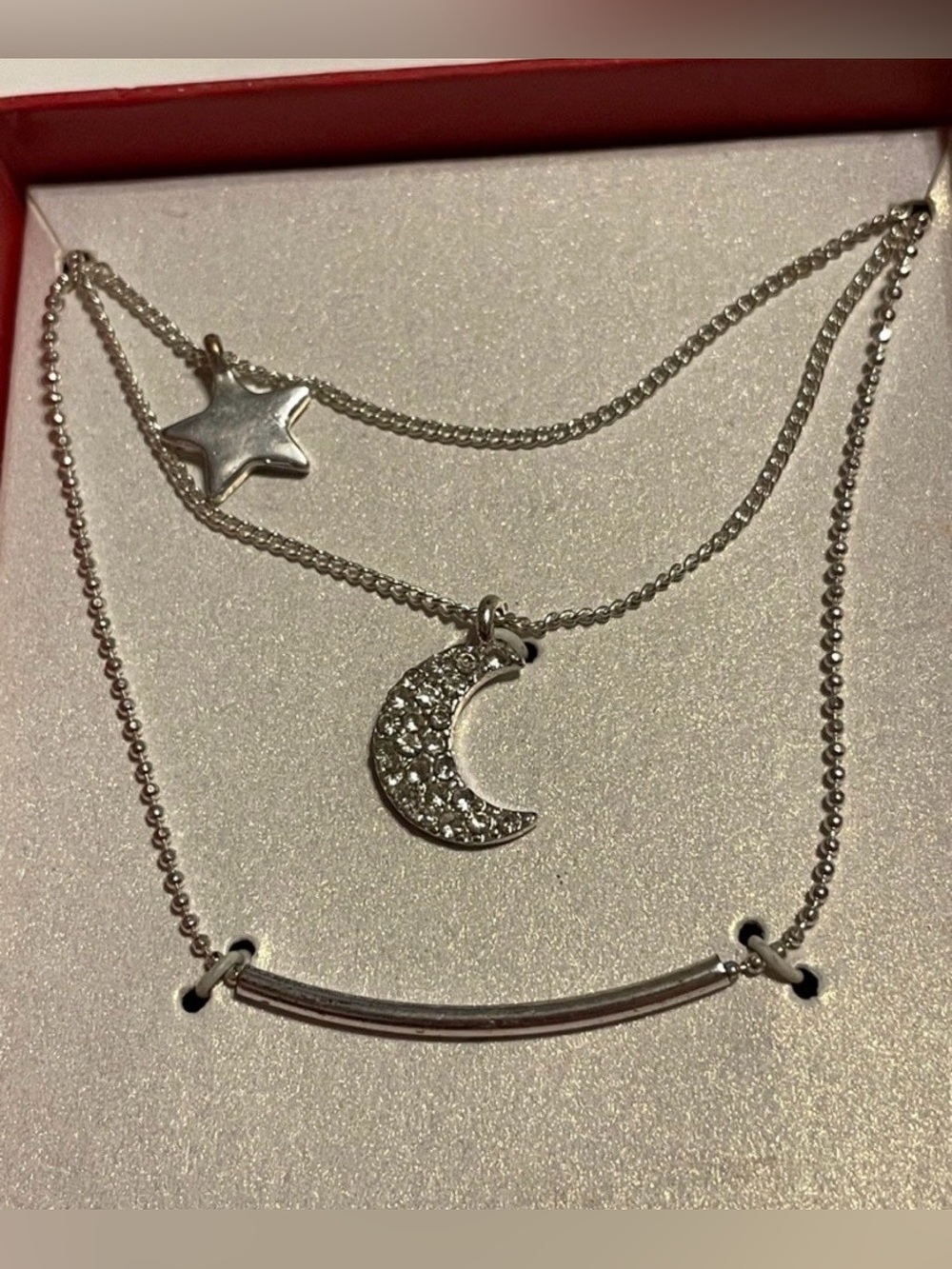 Moon & Star Three Adjustable Necklace Gift Box Set #7926